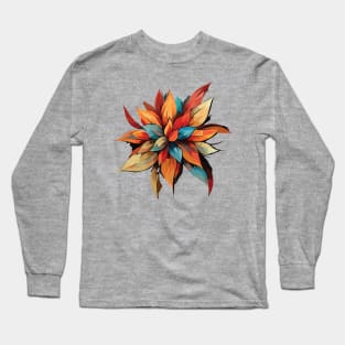 abstract colorful flower Long Sleeve T-Shirt